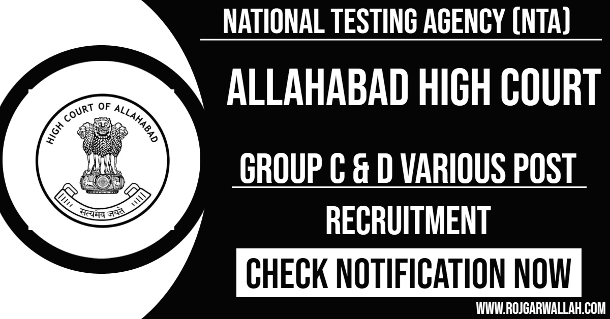 Allahabad High Court Group C & D Various Post Online Form 2024